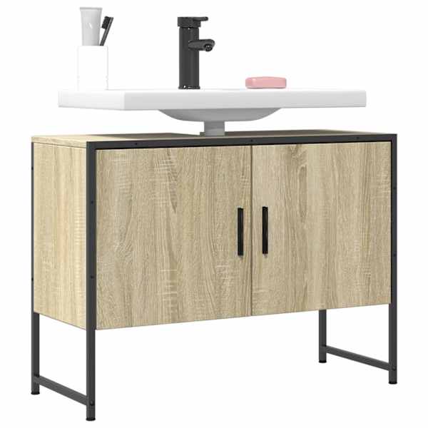 Vannitoakapp valamu, Sonoma tamm, 80 × 33 × 60 cm, tehispuit