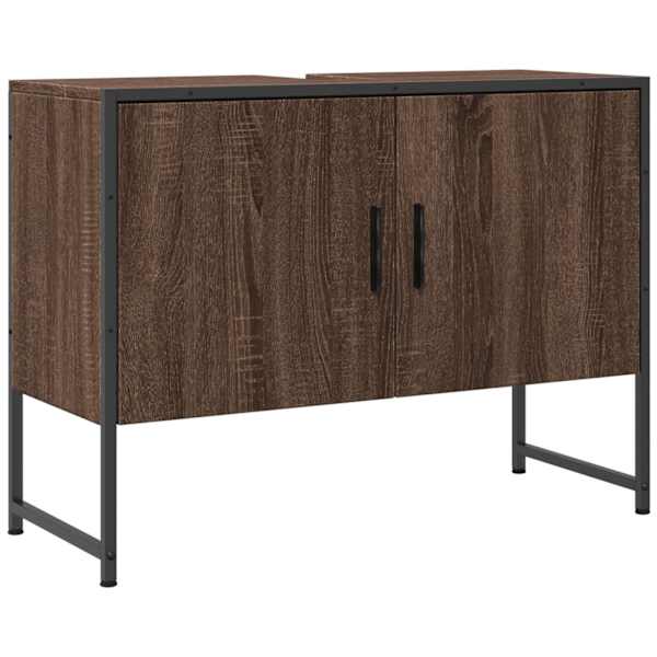 Vannitoakapp valamu, pruun tamm, 80 × 33 × 60 cm, tehispuit