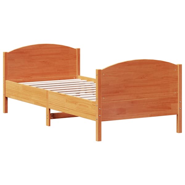 Voodiraam, vahapruun, 90 × 190 cm — mudel 842573