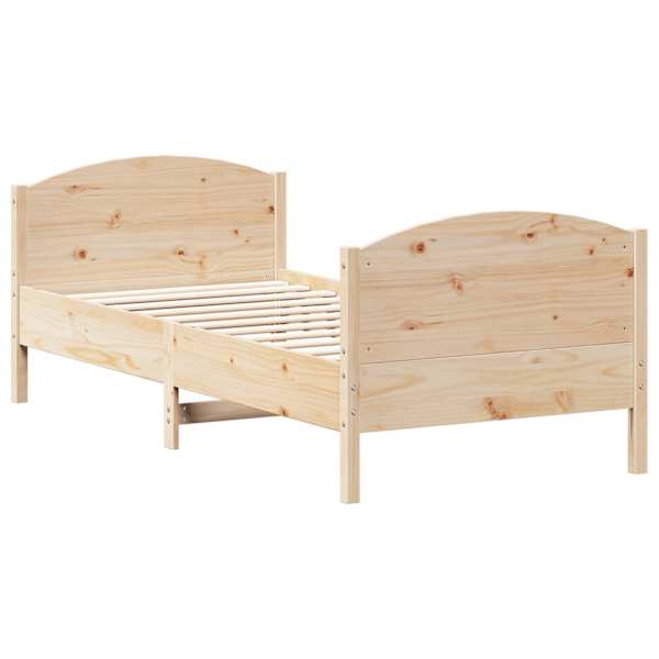 Voodiraam, 75 × 190 cm, männipuit — mudel 842574