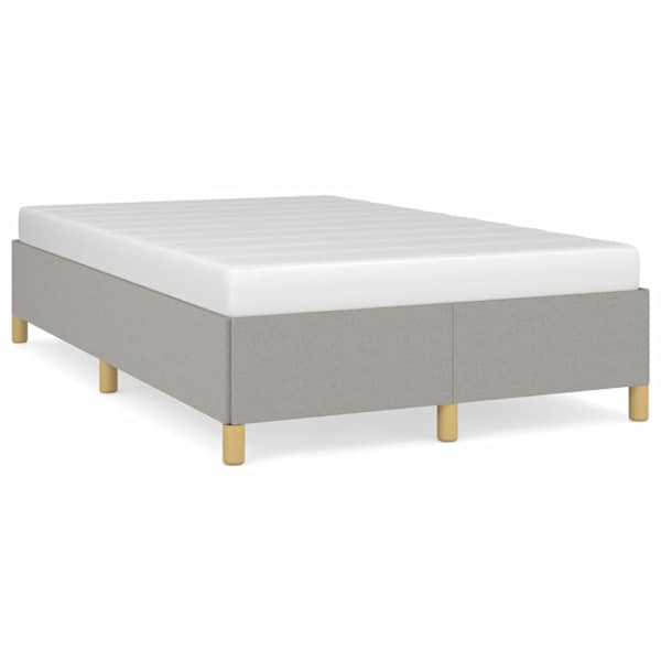Voodiraam, helehall, 120 × 190 cm, kangas — mudel 379515