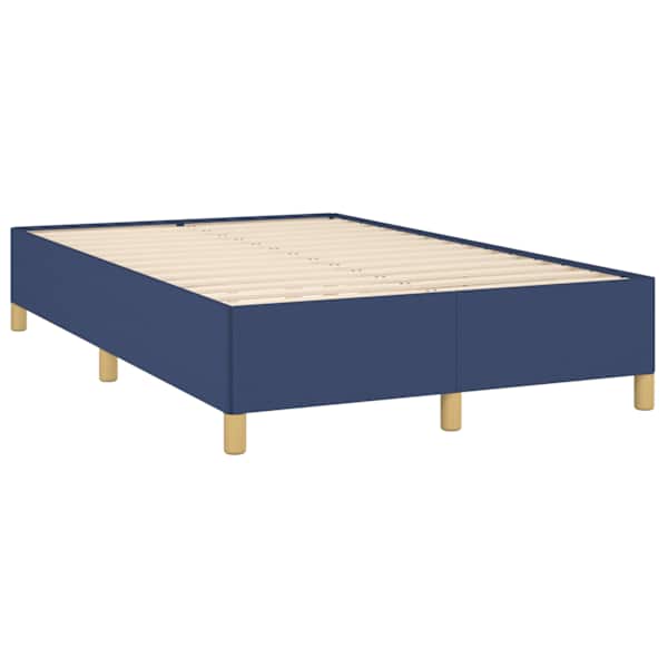 Voodiraam, sinine, 120 × 190 cm, kangas — mudel 379521
