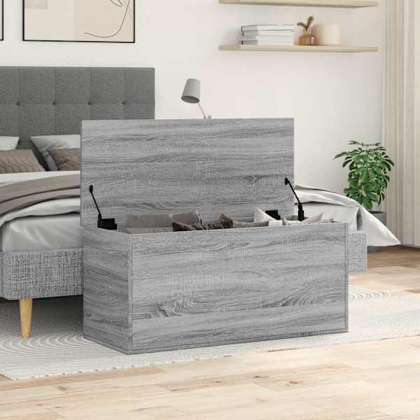 Hoiukast, hall Sonoma tamm, 100 × 42 × 46 cm, tehispuit