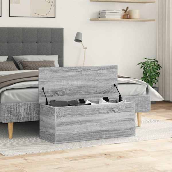 Hoiukast, hall Sonoma tamm, 90 × 35 × 35 cm, tehispuit