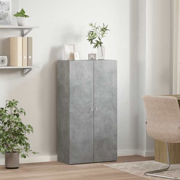Dokumendikapp, betoonhall, 60 × 32 × 115 cm, tehispuit