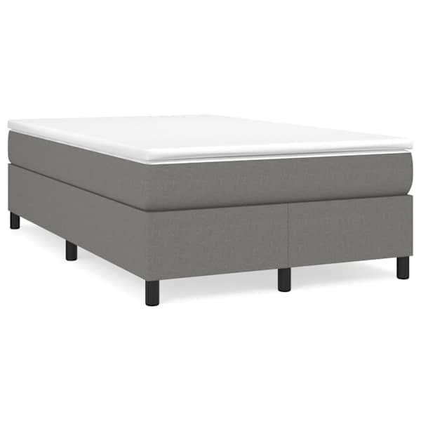 Kontinentaalvoodi koos madratsiga, tumehall, 120 × 190 cm, kangas — mudel 3269684