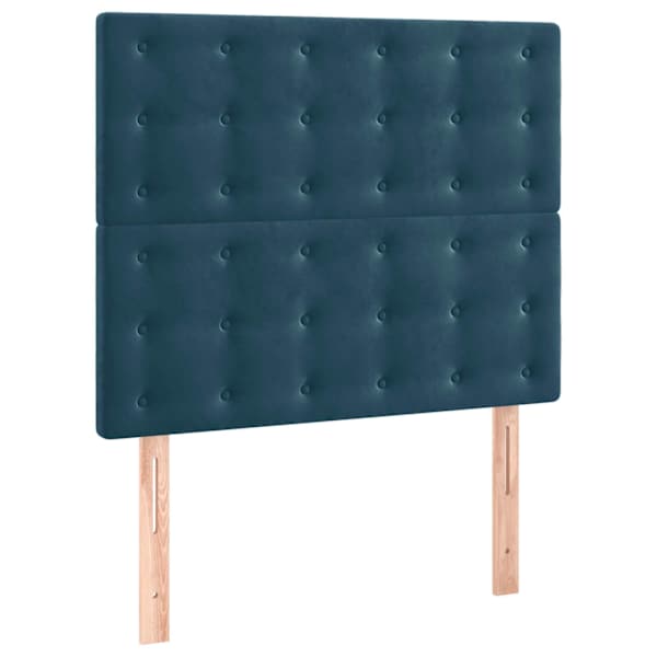 Kontinentaalvoodi koos madratsiga, tumesinine, 120 × 190 cm, samet — mudel 3270023