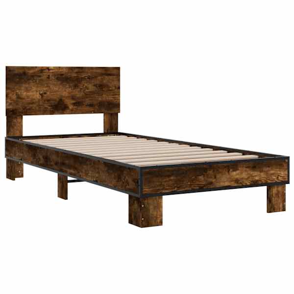 Voodiraam, suitsutatud tamm, 75 × 190 cm, tehispuit — mudel 845814