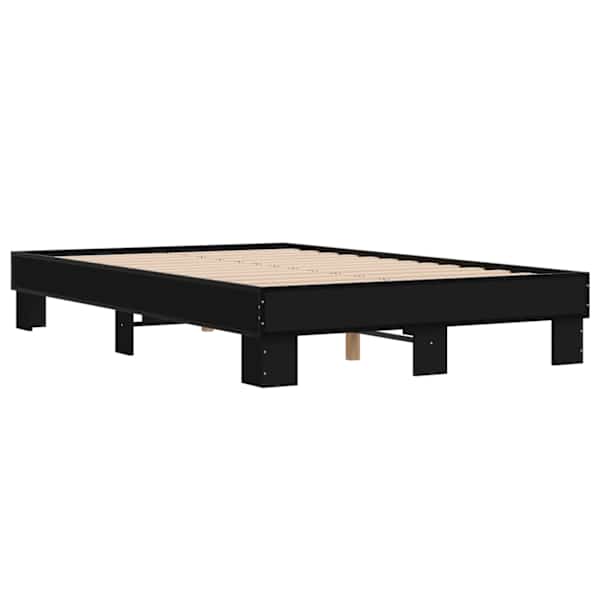 Voodiraam, must, 120 × 200 cm, tehispuit — mudel 845862