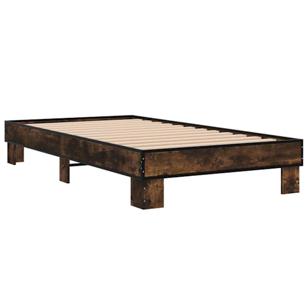 Voodiraam, suitsutatud tamm, 75 × 190 cm, tehispuit — mudel 845879