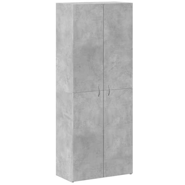 Dokumendikapp, betoonhall, 60 × 32 × 153 cm, tehispuit