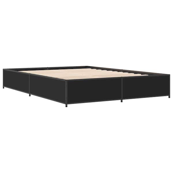 Voodiraam, must, 120 × 200 cm, tehispuit — mudel 3279847
