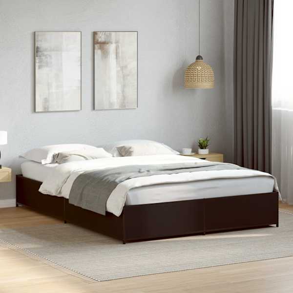 Voodiraam, must, 120 × 200 cm, tehispuit — mudel 3279847