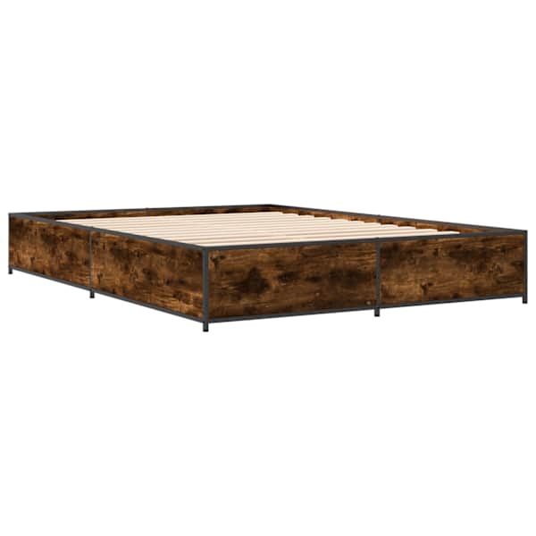 Voodiraam, suitsutatud tamm, 120 × 190 cm, tehispuit — mudel 3279864