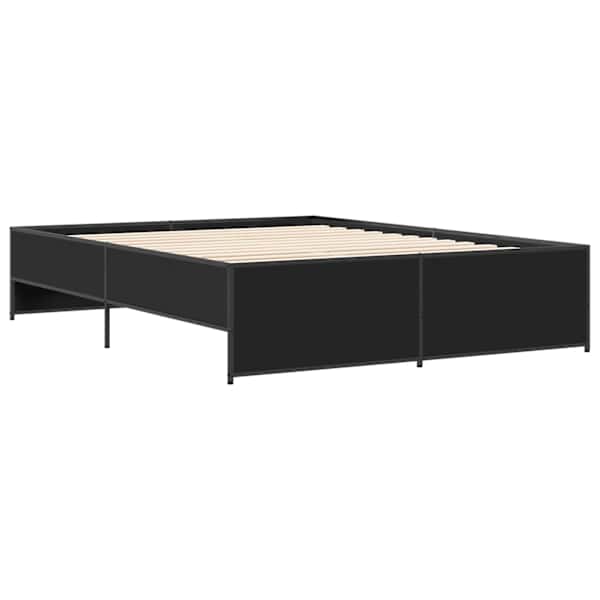Voodiraam, must, 140 × 200 cm, tehispuit — mudel 3279887