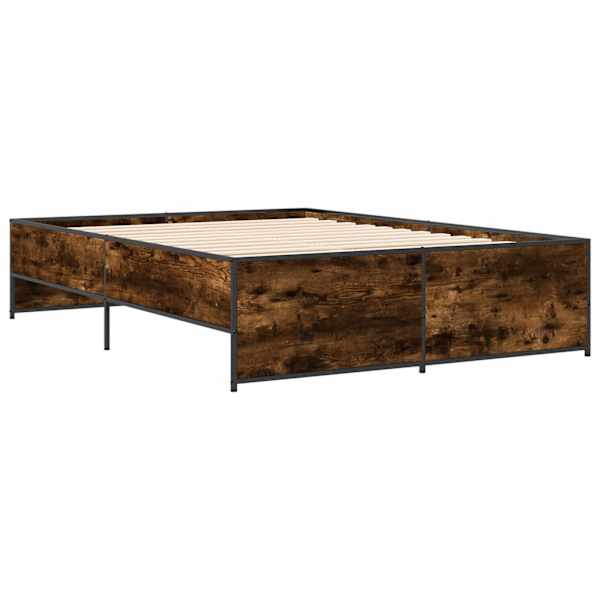 Voodiraam, suitsutatud tamm, 120 × 200 cm, tehispuit — mudel 3279894
