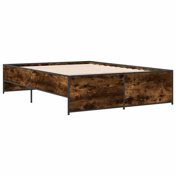 Voodiraam, suitsutatud tamm, 135 × 190 cm, tehispuit — mudel 3279904