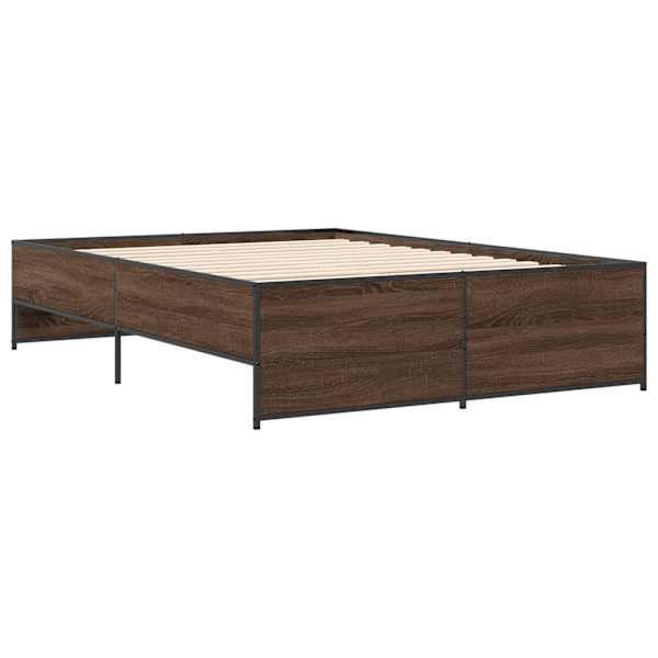 Voodiraam, pruun tamm, 120 × 190 cm, tehispuit — mudel 3279911