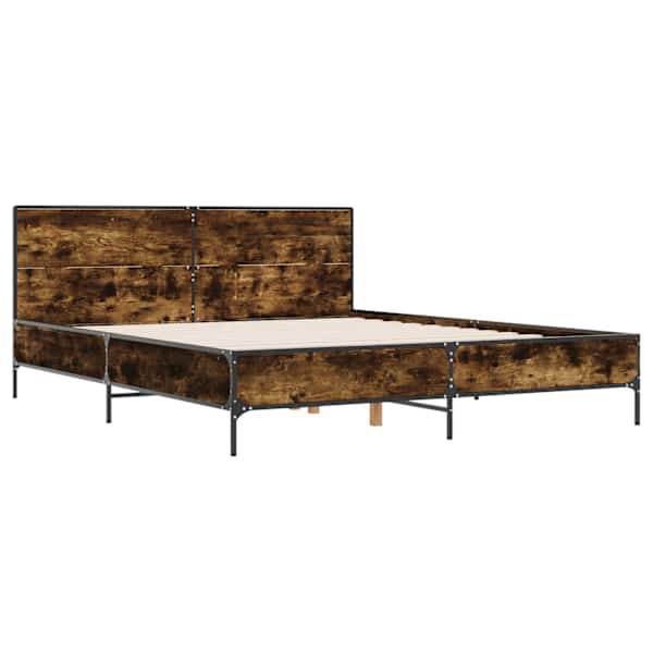 Voodiraam, suitsutatud tamm, 120 × 200 cm, tehispuit — mudel 3279994