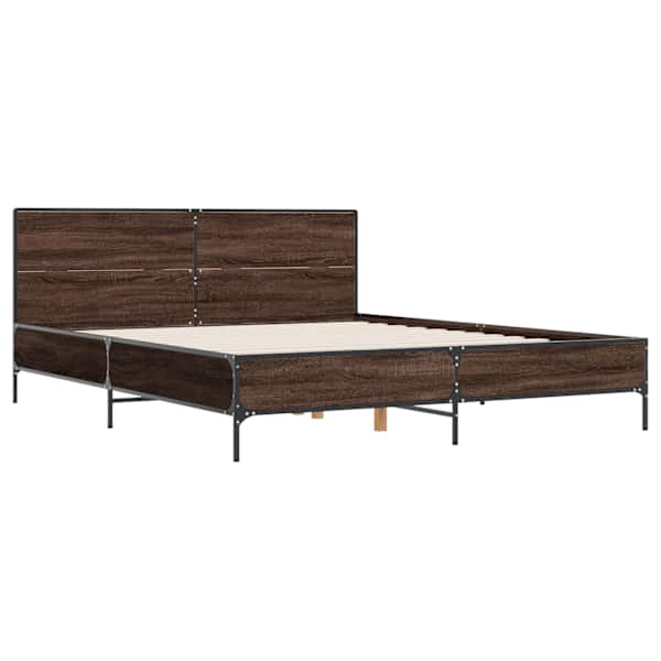 Voodiraam, pruun tamm, 120 × 190 cm, tehispuit — mudel 3280026
