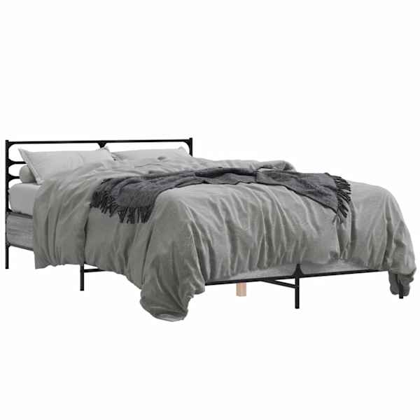 Voodiraam, hall sonoma tamm, 120 × 190 cm, tehispuit — mudel 3280070