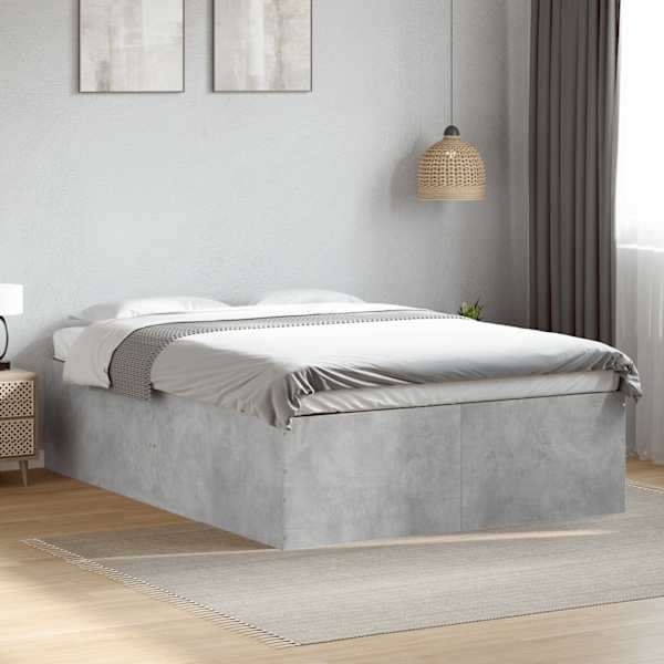 Voodiraam, betoonhall, 135 × 190 cm, tehispuit — mudel 3280947