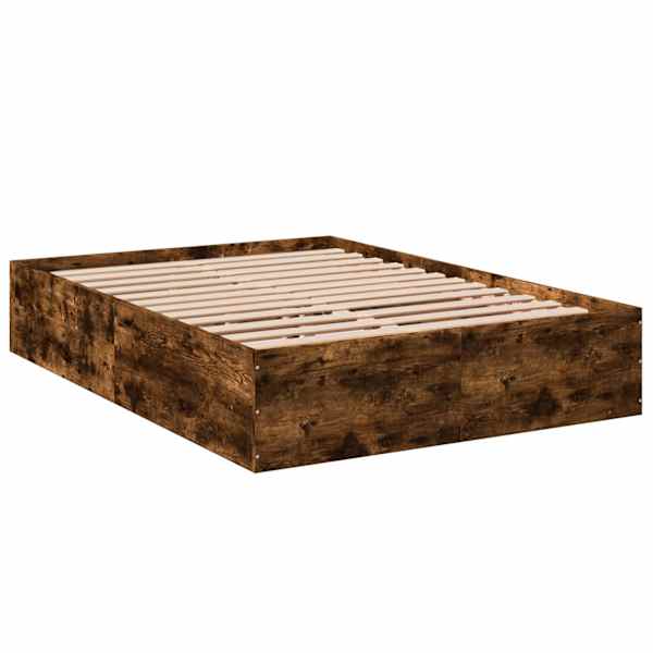 Voodiraam, suitsutatud tamm, 120 × 190 cm, tehispuit — mudel 3281046