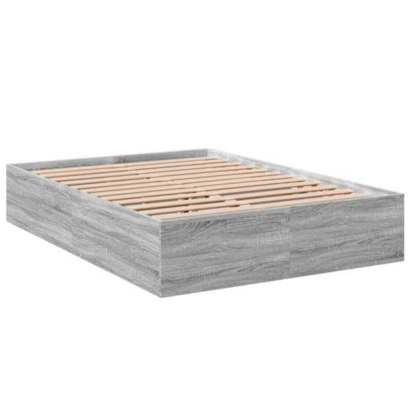 Voodiraam, hall sonoma tamm, 120 × 190 cm, tehispuit — mudel 3281047