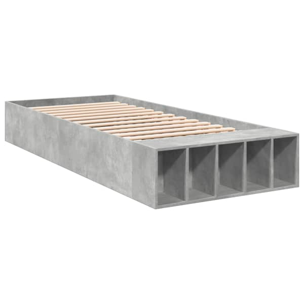 Voodiraam, betoonhall, 90 × 200 cm, tehispuit — mudel 3280611