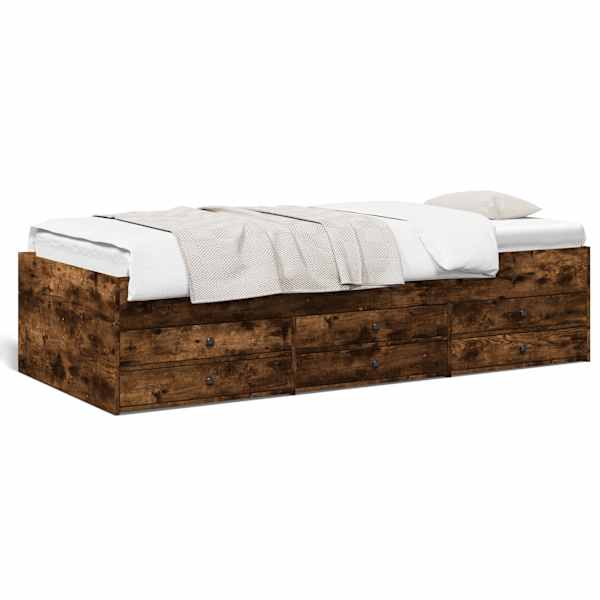 Sahtlitega diivanvoodi, suitsutatud tamm, 90 × 200 cm — mudel 3280878