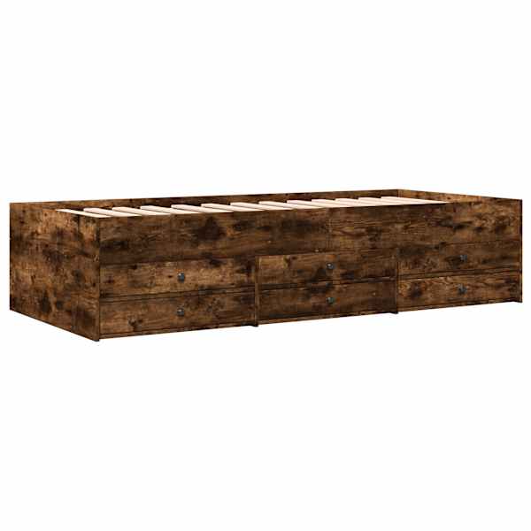 Sahtlitega diivanvoodi, suitsutatud tamm, 90 × 200 cm — mudel 3280878