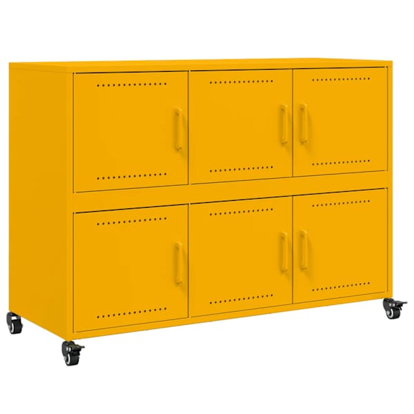 Puhvetkapp, sinepikollane, 100,5 × 39 × 72 cm, teras