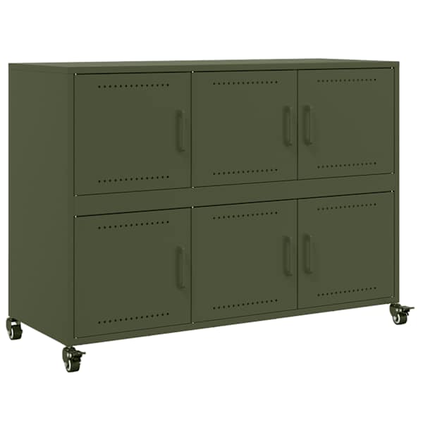Puhvetkapp, oliiviroheline, 100,5 × 39 × 72 cm, teras
