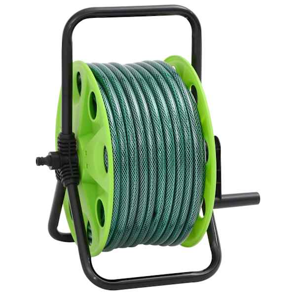 Eraldiseisev roheline voolikurull 20 m voolikuga, pvc