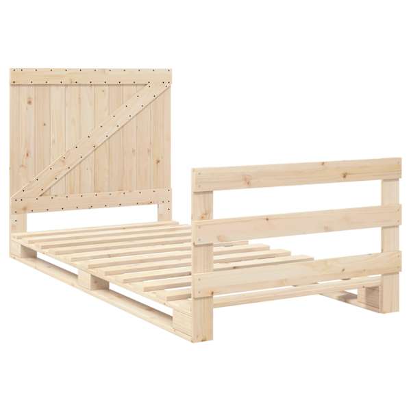 Voodiraam peatsiga, 100 × 200 cm, männipuit — mudel 3281557