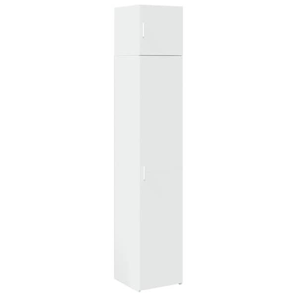 Kitsas hoiukapp, valge, 40 × 42,5 × 225 cm, tehispuit