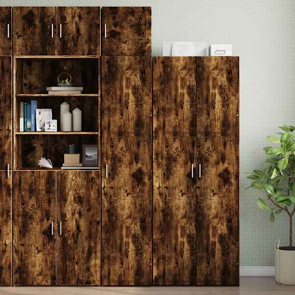 Kitsas hoiukapp, suitsutatud tamm, 40 × 42,5 × 225 cm tehispuit