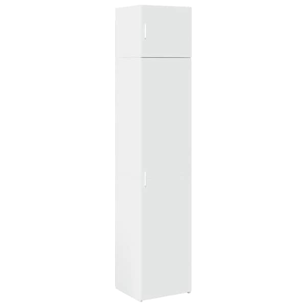 Kitsas hoiukapp, valge, 45 × 42,5 × 225 cm, tehispuit