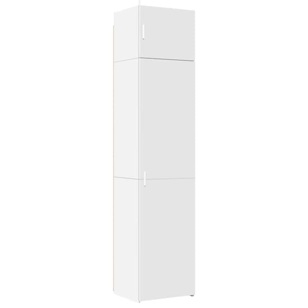 Kitsas hoiukapp, valge, 50 × 42,5 × 225 cm, tehispuit