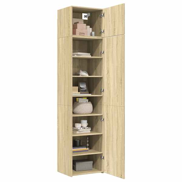 Kitsas hoiukapp, Sonoma tamm, 50 × 42,5 × 225 cm, tehispuit