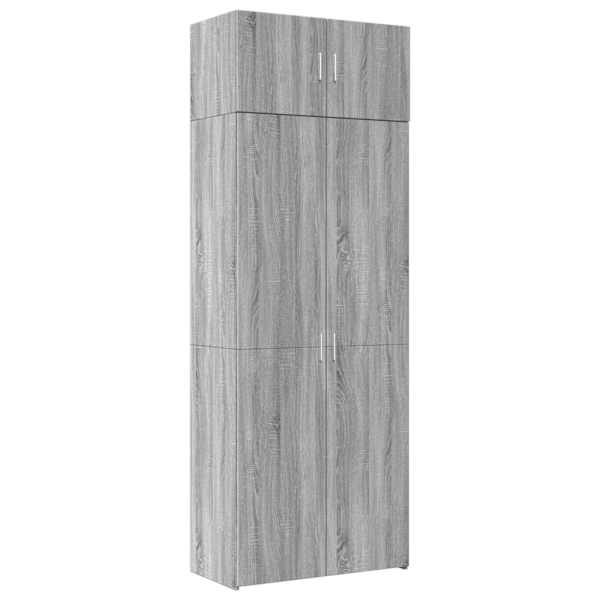 Hoiukapp, hall Sonoma tamm, 80 × 42,5 × 225 cm, tehispuit