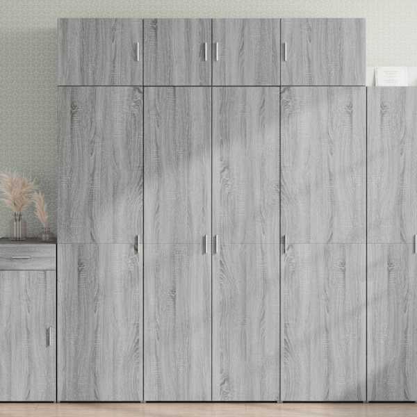 Hoiukapp, hall Sonoma tamm, 80 × 42,5 × 225 cm, tehispuit