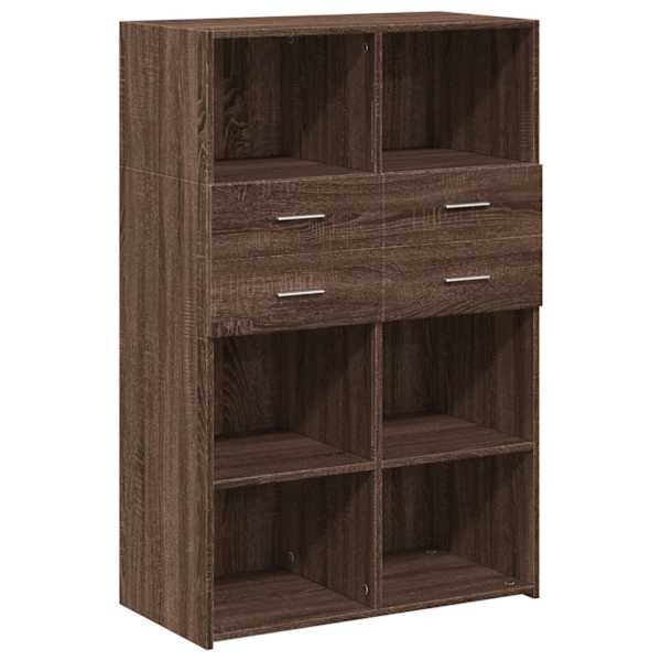 Kõrge kapp, pruun tamm, 80 × 42,5 × 124 cm tehispuit