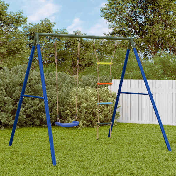 Kiigekomplekt, 206 × 185 × 185 cm, värvitud teras, PE (polüetüleen) – mudel 3283581
