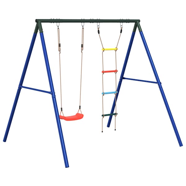 Kiigekomplekt, 206 × 185 × 185 cm, värvitud teras, PE (polüetüleen) – mudel 3283587