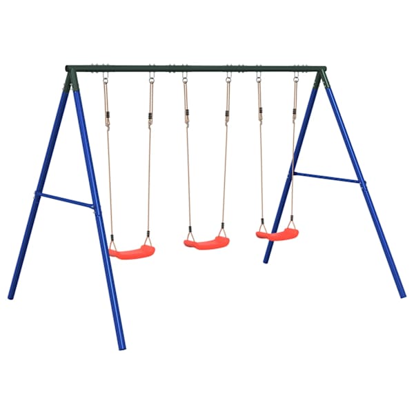 Kiigekomplekt, 273,5 × 185 × 185 cm, värvitud teras, PE (polüetüleen) – mudel 3283598