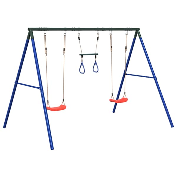 Kiigekomplekt, 273,5 × 185 × 185 cm, värvitud teras, PE (polüetüleen) – mudel 3283599