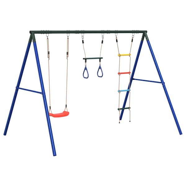 Kiigekomplekt, 273,5 × 185 × 185 cm, värvitud teras, PE (polüetüleen) – mudel 3283602
