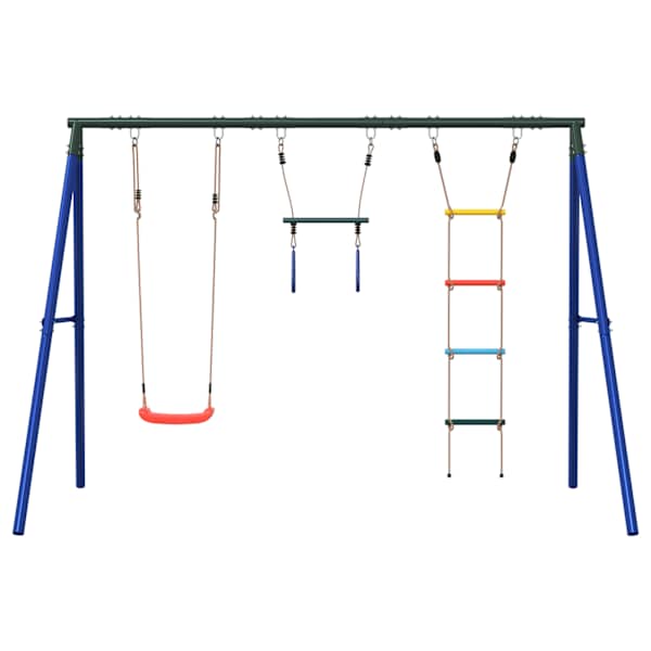 Kiigekomplekt, 273,5 × 185 × 185 cm, värvitud teras, PE (polüetüleen) – mudel 3283602