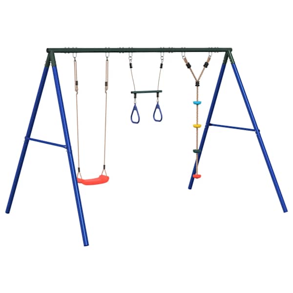 Kiigekomplekt, 273,5 × 185 × 185 cm, värvitud teras, PE (polüetüleen) – mudel 3283603